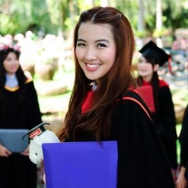 Girl graduating